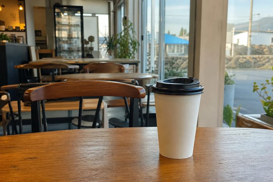 제주 지역 cafe 방문 전 확인사항을 소개하는 사실적인 참고 이미지