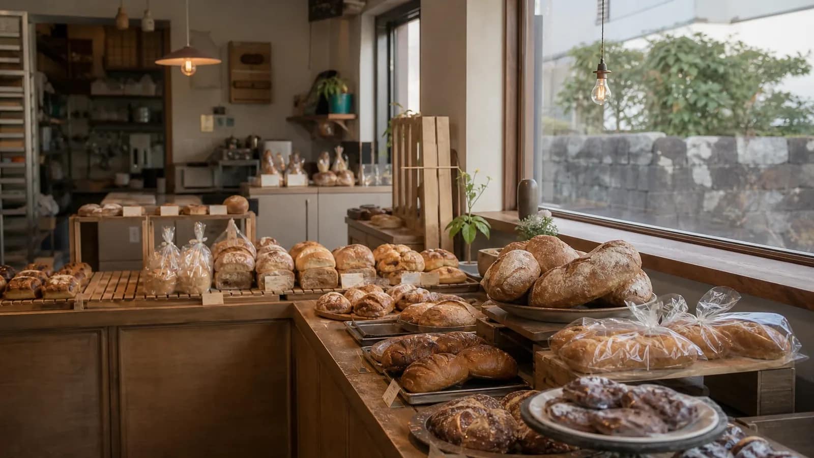 제주 지역 bakery 방문 전 확인사항을 소개하는 사실적인 참고 이미지